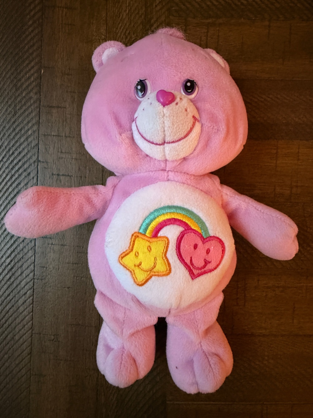Care‎ Bears Best Friend Bear Pink Plush Rainbow Star Heart Vintage 2005 Stuffed